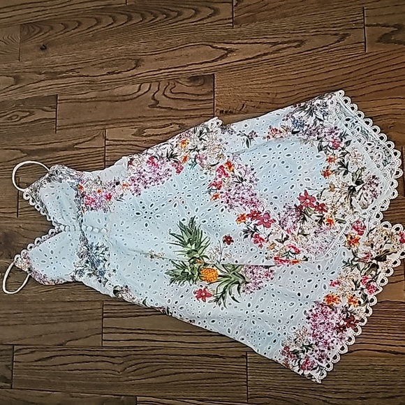 Farm Rio Delicate Forest Scarves Midi Dress - Picture 6 of 7